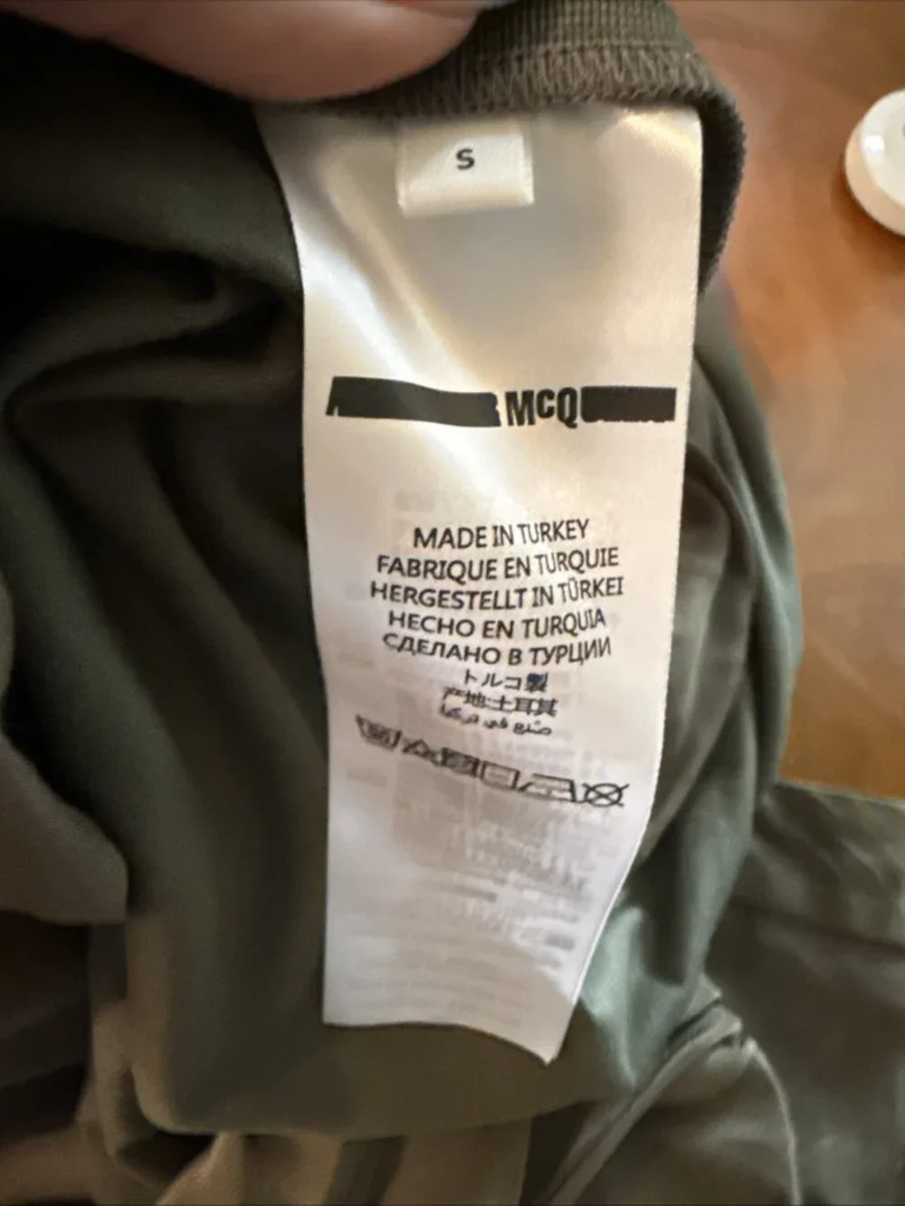 McQ Alexander McQueen Army Green Slit Maxi Tube Skirt Small 28x37
